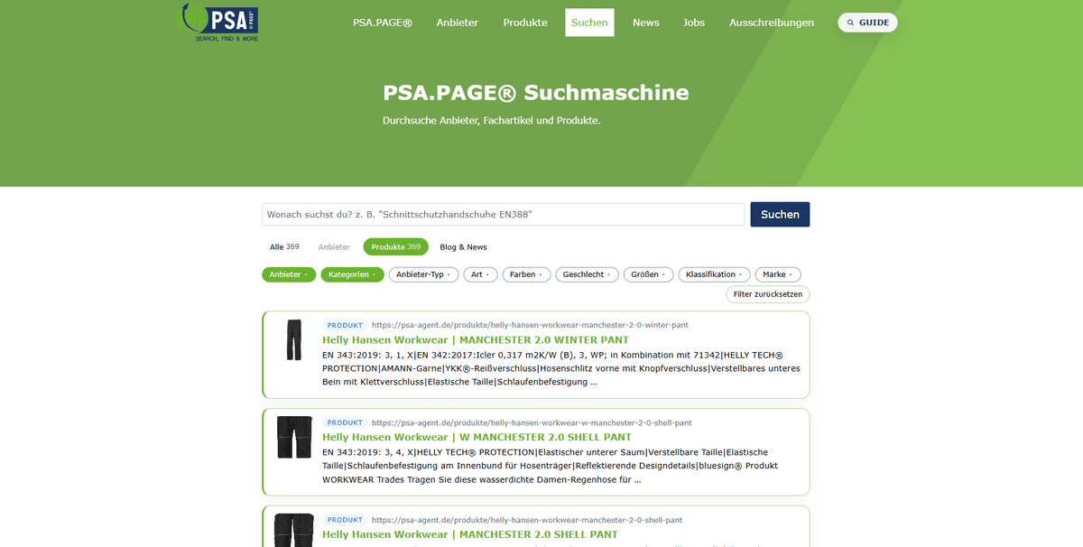 PSA.PAGE® Vorschau